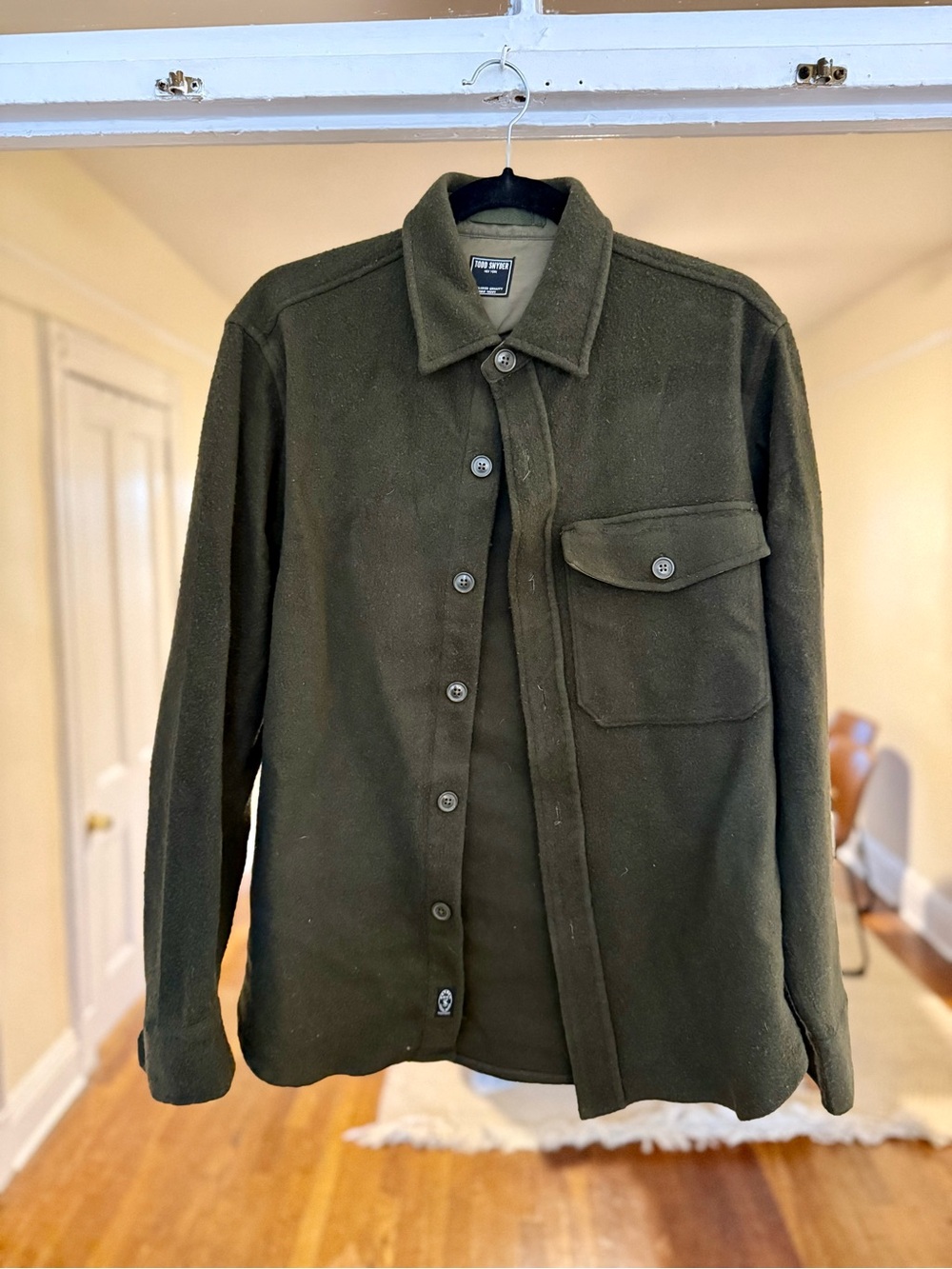 Todd Snyder Green Button-down Fleece Jacket (Size S)